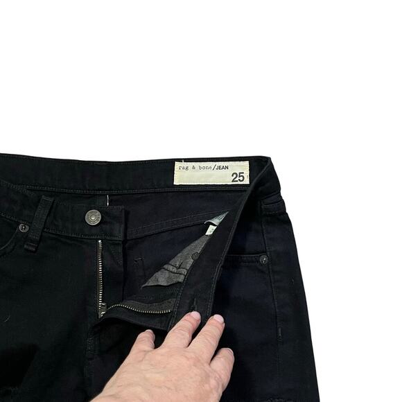 Rag & Bone frayed Cut off Shorts Black Size 25 - Picture 6 of 8